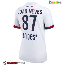 Ženske Nogometnih dresov Paris Saint-Germain Joao Neves #87 Gostujoči 2025-26 Kratki rokavi